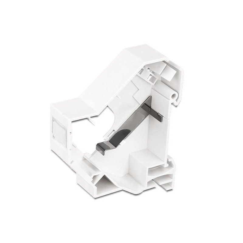 Adattatore su barra DIN per modulo RJ45 Keystone Schermato