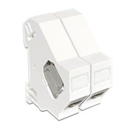 Adattatore su barra DIN per modulo RJ45 Keystone