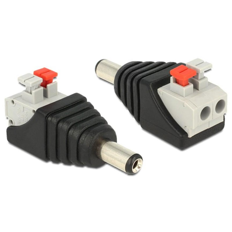 Adattatore DC 2.1x5.5mm Maschio Terminal Block 2 pin con Pulsante Adattatore DC 2.1x5.5mm Maschio Terminal Block 2 pin con Pulsante