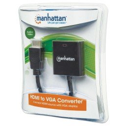 Cavo Convertitore HDMI a VGA con MicroUsb 30cm Nero