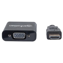 Cavo Convertitore HDMI a VGA con MicroUsb 30cm Nero