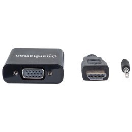 Cavo Convertitore da HDMI a VGA con Audio e MicroUsb 30cm Nero