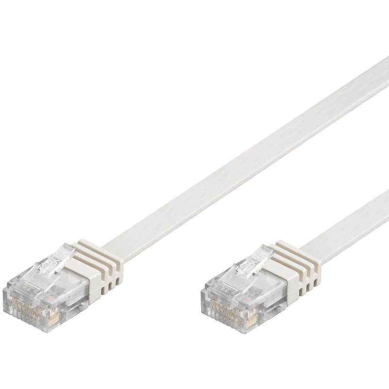 Cavo di Rete Patch Piatto in Rame Cat.6 UTP 0,5m Bianco Cavo di Rete Patch Piatto in Rame Cat.6 UTP 0,5m Bianco