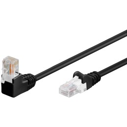 Cavo di rete Patch Connettore Angolato 90° CCA Cat. 5e UTP 2m Nero