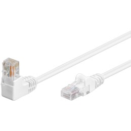 Cavo di rete Patch Connettore Angolato 90° CCA Cat. 5e UTP 2m Bianco