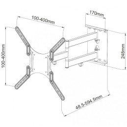 Supporto a Muro Ultra Slim per TV LED LCD 23-55" Bianco