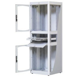 Armadio Rack 19" 600x600 38U con Ripiano Tastiera Grigio