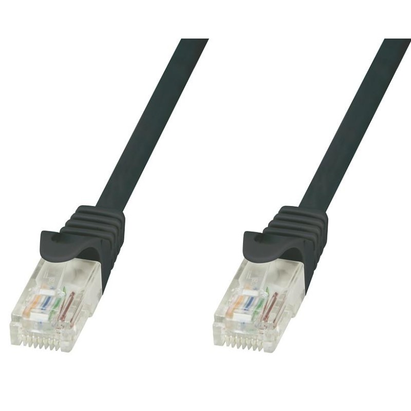 Cavo di rete Patch in CCA Cat.5E Nero UTP 2m Cavo di rete Patch in CCA Cat.5E Nero UTP 2m