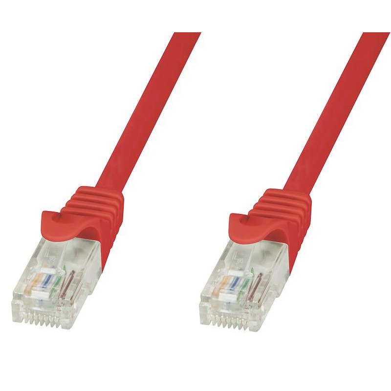 Cavo di rete Patch in CCA Cat.5E Rosso UTP 2m Cavo di rete Patch in CCA Cat.5E Rosso UTP 2m