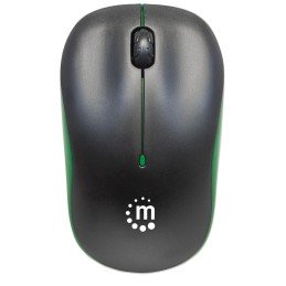 Mouse Ottico Wireless con Micro Ricevitore USB 1000dpi Nero/Verde