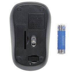 Mouse Ottico Wireless con Micro Ricevitore USB 1000dpi Nero/Verde