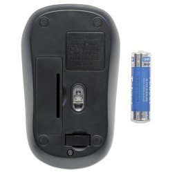 Mouse Ottico Wireless con Micro Ricevitore USB 1000dpi Nero/Azzurro