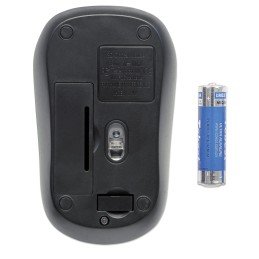 Mouse Ottico Wireless con Micro Ricevitore USB 1000dpi Nero/Arancione