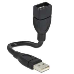 Cavo semi-rigido USB2.0 A Maschio / A Femmina 15cm Nero