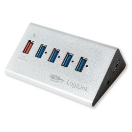 Hub USB3.0 5 Porte in Alluminio con Ricarica Veloce