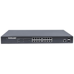 Switch 16 Porte Gigabit Ethernet PoE+ Web Managed con 2 Porte SFP