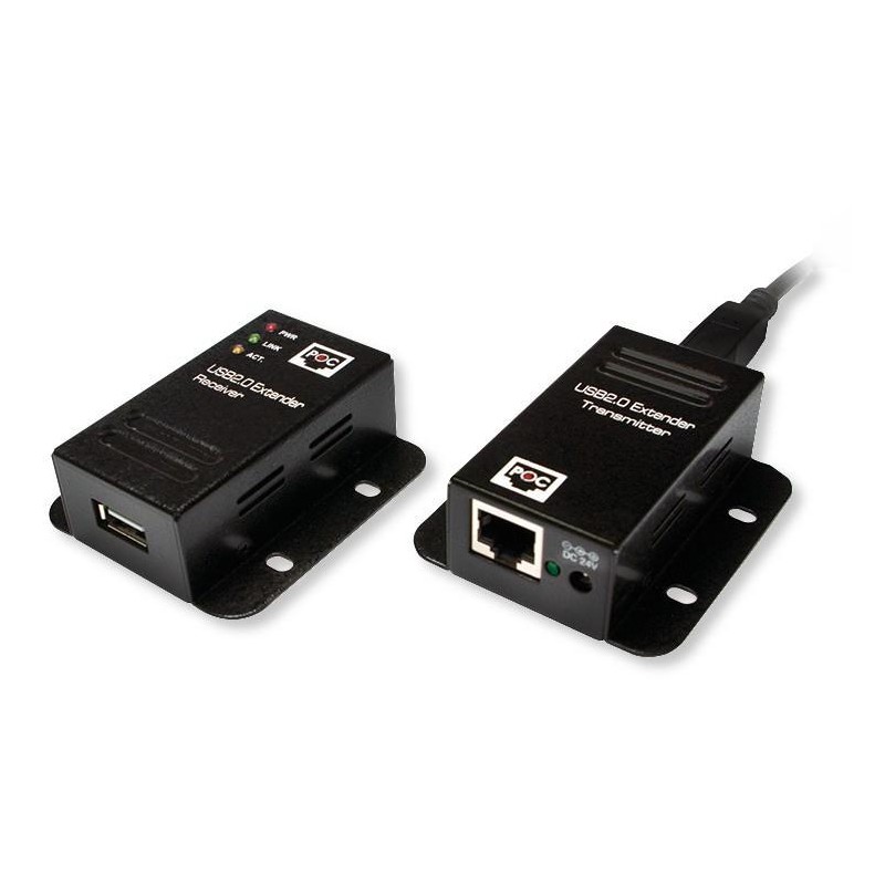 Extender 1 Porta USB su Cavo Cat.5/5e/6 fino a 50m, PoE