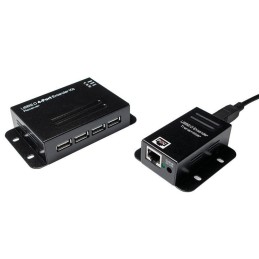 Extender USB su Cavo Cat.5/5e/6 fino a 50m con Hub 4 Porte, PoE