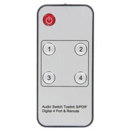 Switch Audio Toslink 4 Porte con Telecomando IR