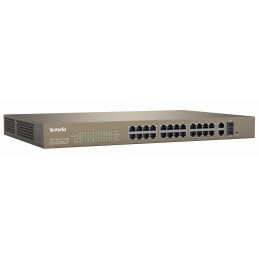 Switch PoE Rack Web Smart 24 10/100+2GE+2SFP Combo, TEF1226P-24
