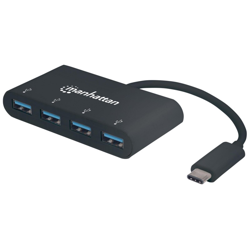 Hub USB-C™ 3.1 SuperSpeed 4 Porte USB-A 3.0 Femmina Nero Hub USB-C™ 3.1 SuperSpeed 4 Porte USB-A 3.0 Femmina Nero