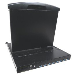 Console KVM Switch 8 Porte USB/PS2 con LCD 17" da Rack 19" Dual Rail