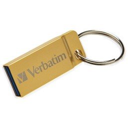 Mini Memoria USB 3.0 Verbatim con Portachiavi 16GB Oro