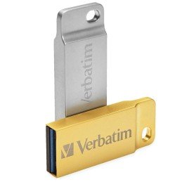 Mini Memoria USB 3.0 Verbatim con Portachiavi 16GB Oro