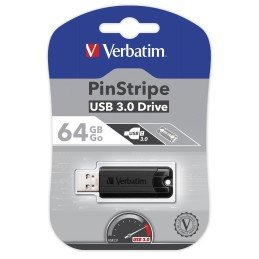 Memoria USB 3.0 PinStripe da 64Gb Colore Nero