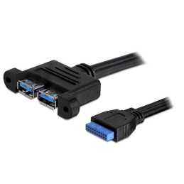 Cavo Interno USB3.0 19 pin Femmina / 2x USB A Femmina