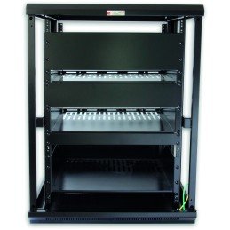 Armadio Rack 19" 600x600 15U per Audio Video Nero