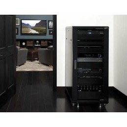 Armadio Rack 19" 600x600 27U per Audio Video Nero