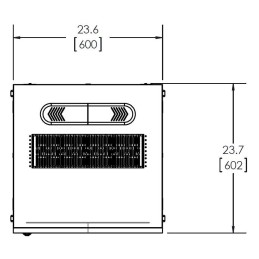 Armadio Rack 19" 600x600 27U per Audio Video Nero