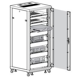 Armadio Rack 19" 600x600 27U per Audio Video Nero