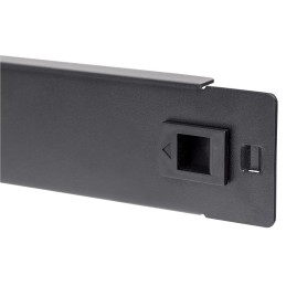 Pannello Cieco Toolless a Clip per Armadi Rack 19" 1U Nero