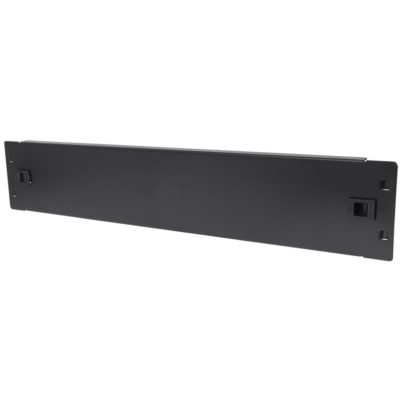 Pannello Cieco Toolless a Clip per Armadi Rack 19" 2U Nero