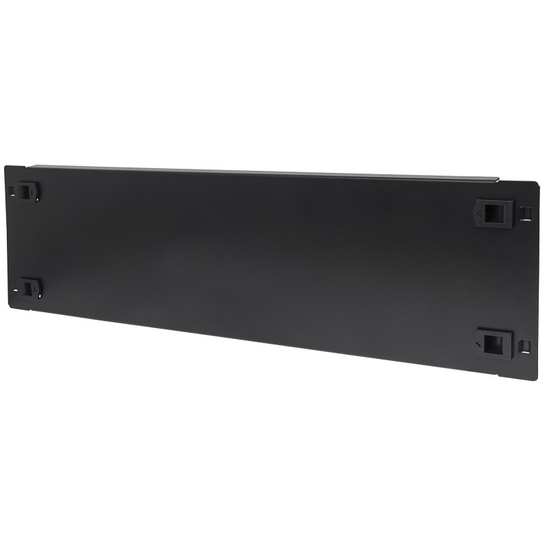 Pannello Cieco Toolless a Clip per Armadi Rack 19" 3U Nero