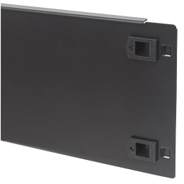 Pannello Cieco Toolless a Clip per Armadi Rack 19" 3U Nero