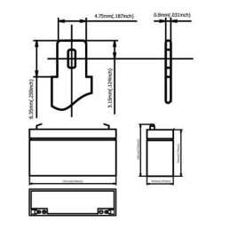 Batteria Ricaricabile 6V 12Ah, Ultracell UL12-6(Faston 187 - 4.8 mm)