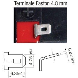 Batteria al Piombo 6V 4,5Ah (Faston 4,8mm)