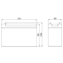 Batteria al Piombo 12V 9Ah (Faston 6,3mm)