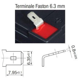 Batteria al Piombo 12V 9Ah (Faston 6,3mm)