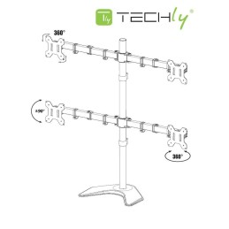 Supporto da Scrivania per 4 Monitor 13-27" con base