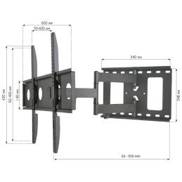 Supporto a Muro per TV LED LCD 32-65'' Estensibile Slim Full-Motion