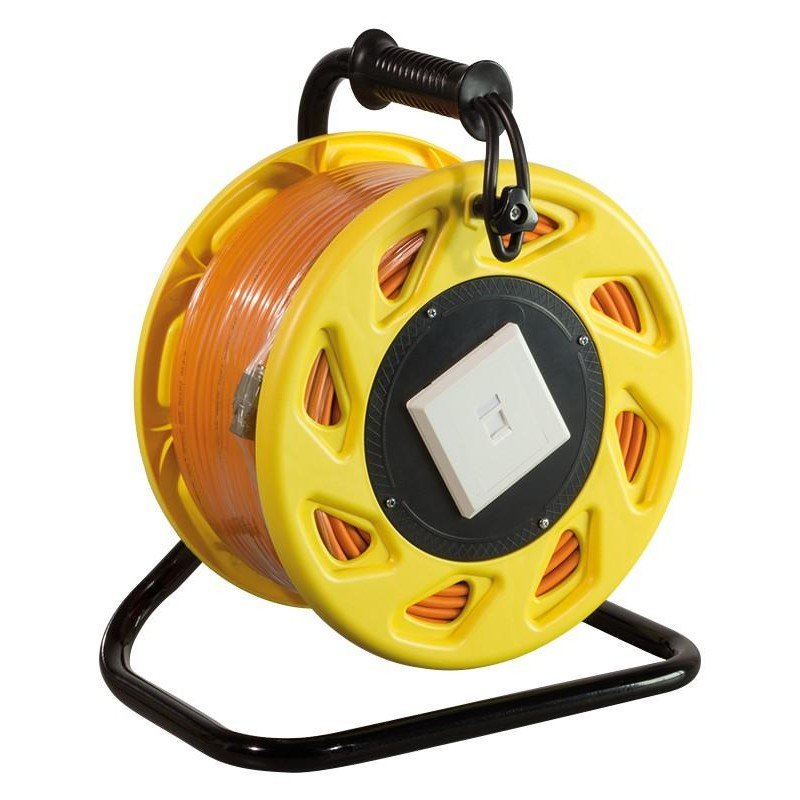 Cavo Patch Cat6A Plug RJ45 S/FTP LSZH con Avvolgicavo 60m Arancione Cavo Patch Cat6A Plug RJ45 S/FTP LSZH con Avvolgicavo 60m Arancione