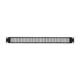 Pannello di Chiusura Ventilato 1U Nero per Rack Audio Video