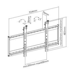 Supporto a muro per TV LED LCD 45-70" per applicazioni videowall