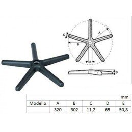 Base di ricambio per sedia da Ufficio