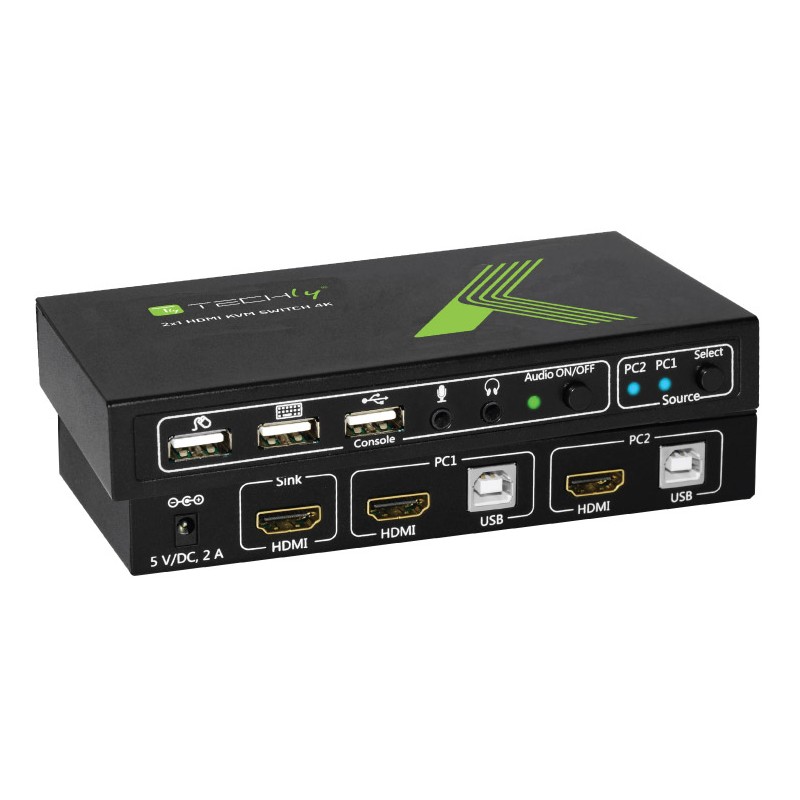 KVM switch 2x1 con USB e HDMI