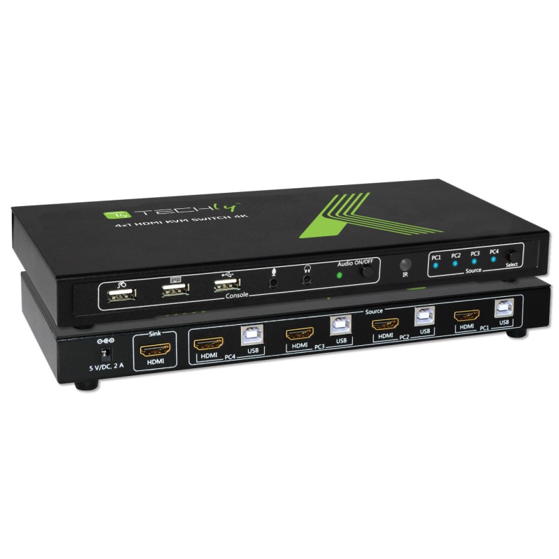 KVM switch 4x1 con USB e HDMI